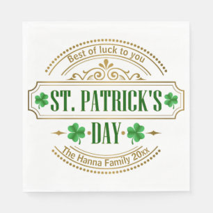 Personalized St. Patrick's Day I Luck of the Irish Napkins