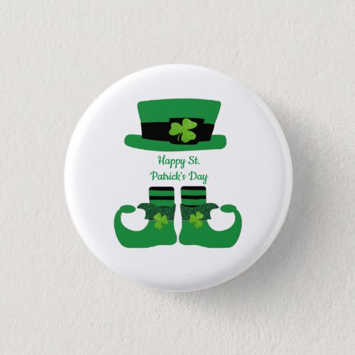 Personalized St Patricks Day Irish Leprechaun  Button
