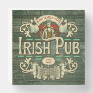Personalized St Patricks day Irish Pub Box Sign
