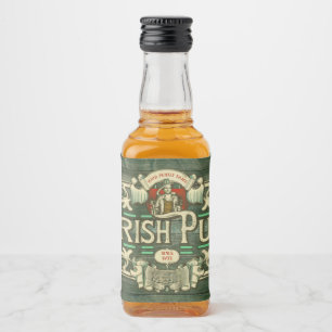 Personalized St Patricks day Irish Pub Funny Liquor Bottle Label