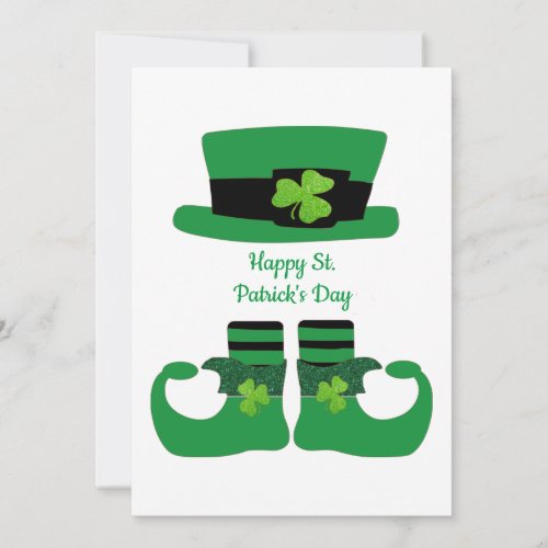 Personalized St Patricks Day Leprechaun Card