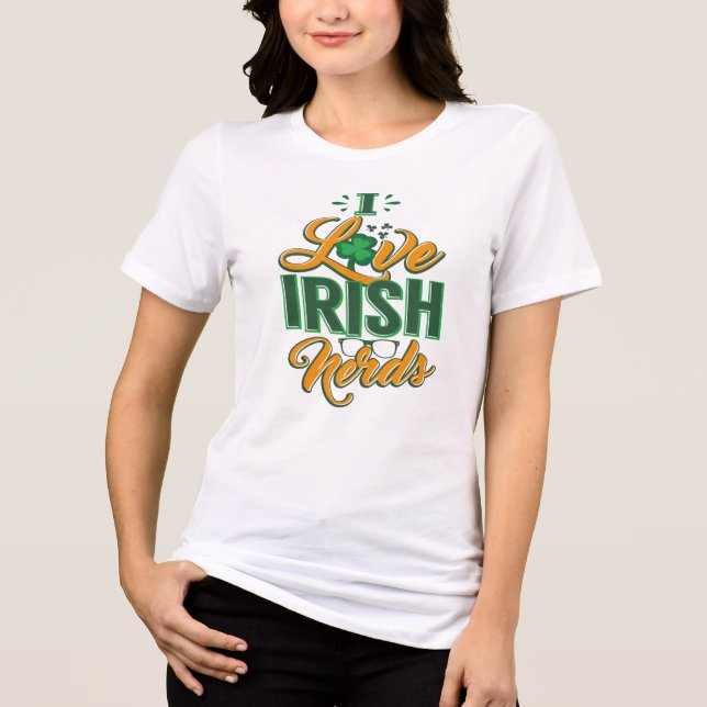 Personalized St Patrick's Day Nerds Name Tri-Blend Shirt (Front)