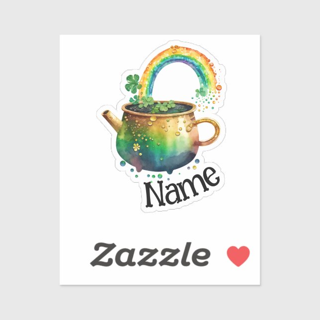 Personalized st. Patrick's day rainbow  Sticker (Sheet)