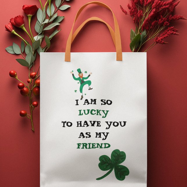 Personalized St. Patrick's Day Reusable Grocery Ba Grocery Bag (Creator Uploaded)