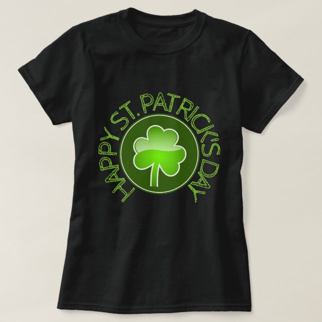 Personalized St. Patrick's Day Shamrock Shirt (Design Front)