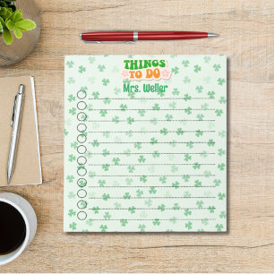 Personalized St. Patrick's Day Themed To-Do List Notepad