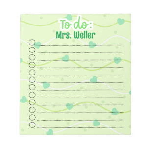 Personalized St. Patrick's Day To-Do List Notepad