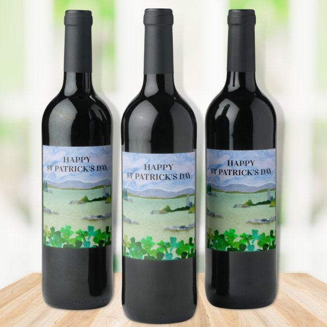 Personalized St Patrick's Day Wine Label (Creator Uploaded)