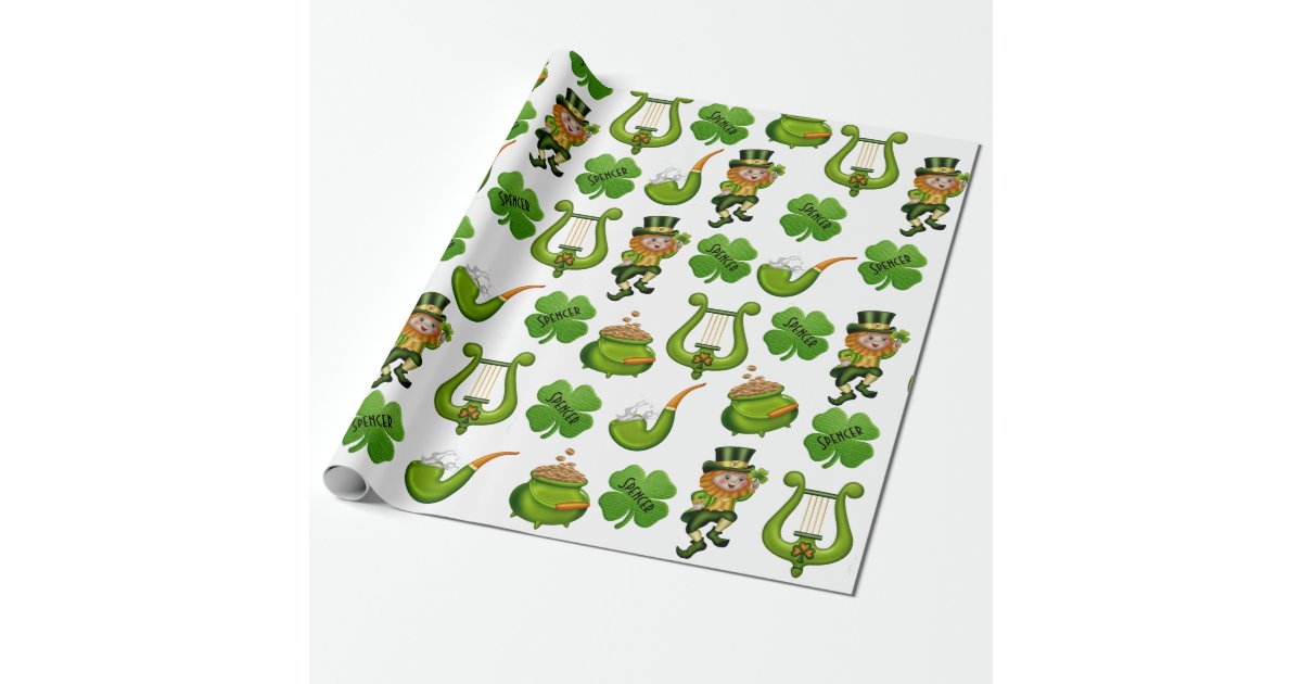 Personalized St. Patrick's Day Wrapping Paper | Zazzle