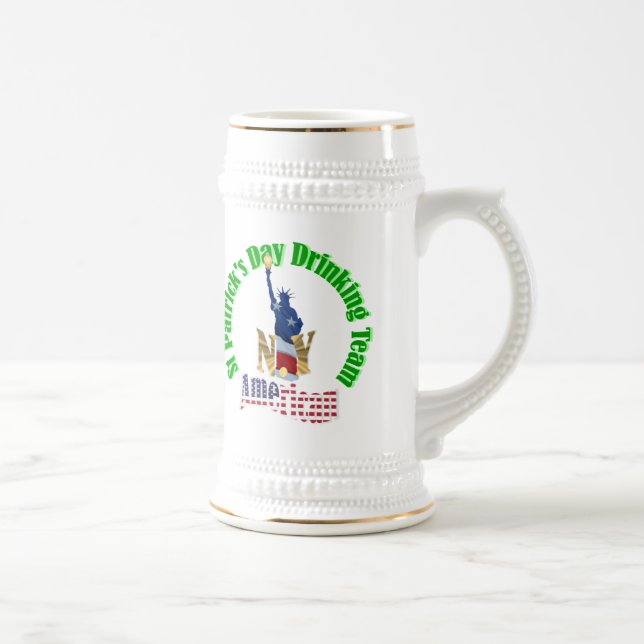 Personalized St Patrick's drinking team Beer Stein (Right)