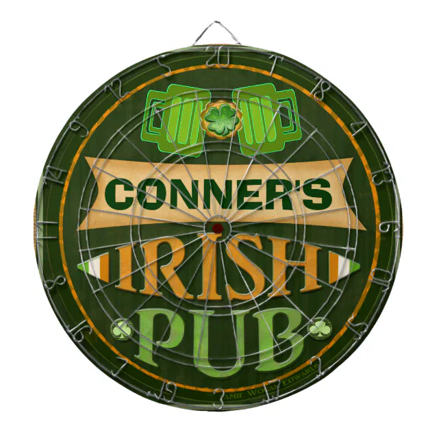 Personalized St. Patrick's Irish Pub Dart Board Zazzle