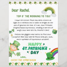 Personalized St Patrick's Leprechaun Letter
