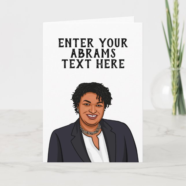 PERSONALIZED STACEY ABRAMS CARD (Front)