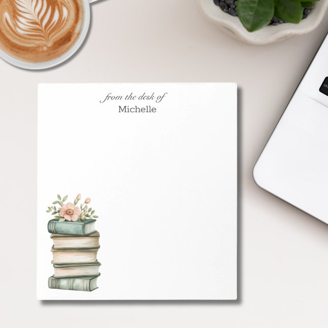Personalized Stacked Books with Name Notepad  (Creator Uploaded)