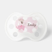 Personalized "Stacked Elephants on Dots" Pacifier (Front)