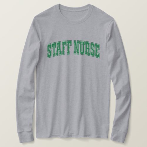 personalized staff nurse graphic green tshirt