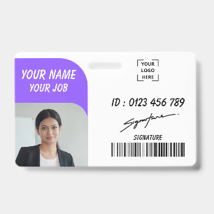 Personalized Staff Photo Name Badge
