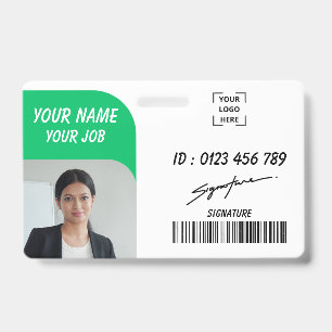 Personalized Staff Photo Name Badge