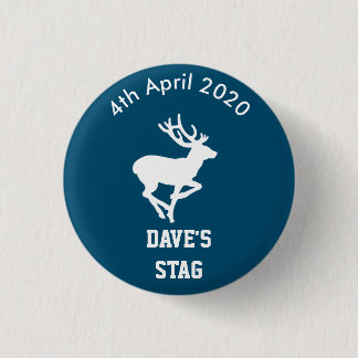 Personalized Stag Night Badge Button