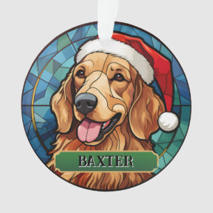 Personalized Stained Glass Labrador Retriever Ornament