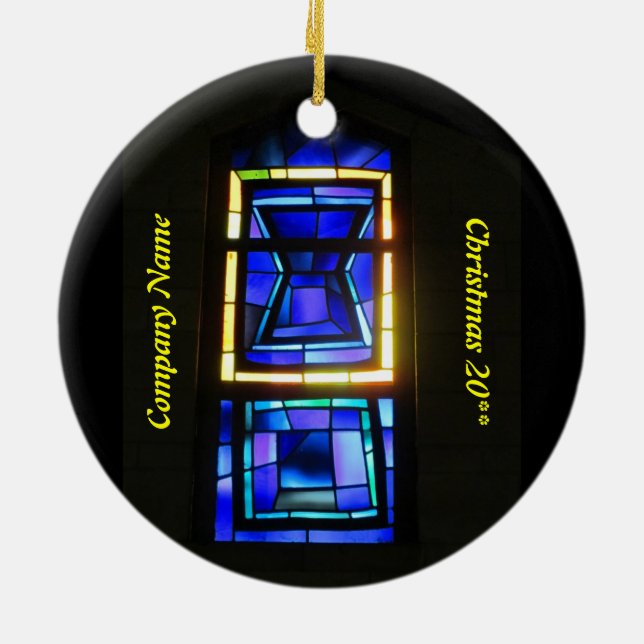 Personalized Stained Glass Window Ornament (Back)