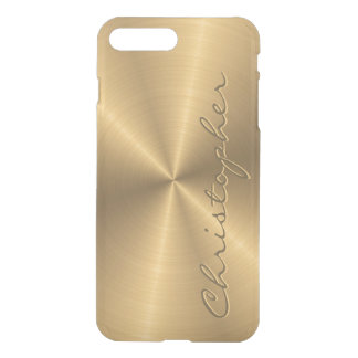 Personalized Stainless Steel Gold Metallic Radial iPhone 7 Plus Case