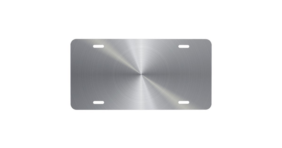 Personalized Stainless Steel Metallic Radial 2 License Plate Personalized Stainless Steel Metallic Radial 2 License Plate Zazzle
