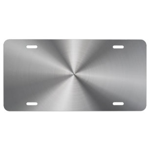 Stainless Steel License Plates Zazzle Personalized Stainless Steel Metallic Radial License Plate