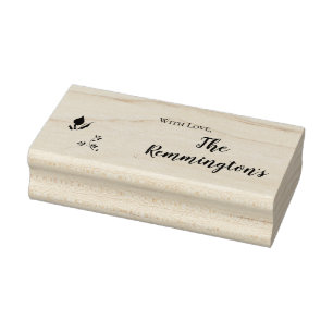 Personalized Stamp Baby Pink Cosmos on White