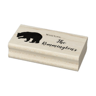 Personalized Stamp Black Bear