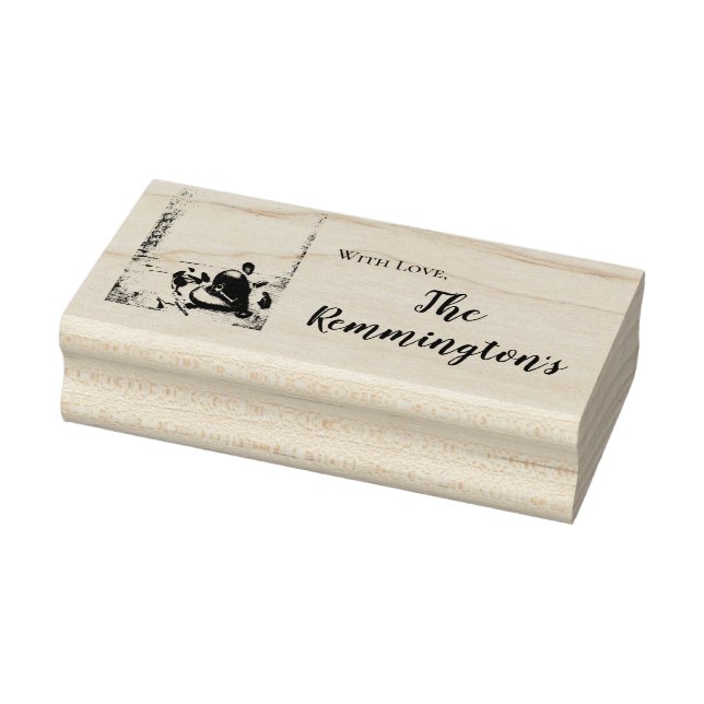 Personalized Stamp Country Wood Key to my Heart Ru (Stamp)