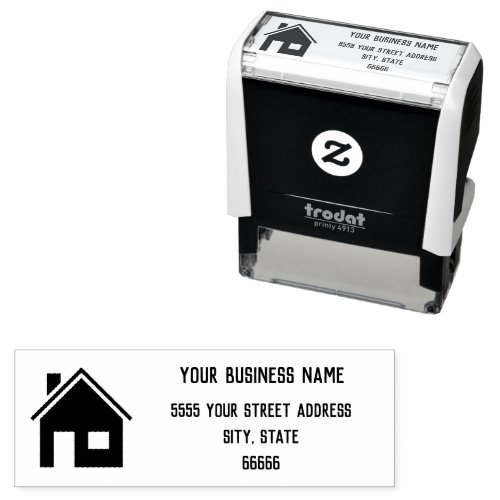 Personalized Stamp Custom Logo Address Name Modern