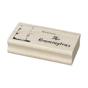 Personalized Stamp White Wash Wood Barn Door Count