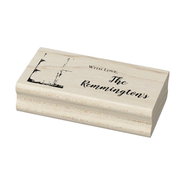 Personalized Stamp White Wash Wood Barn Door Count (Stamp)