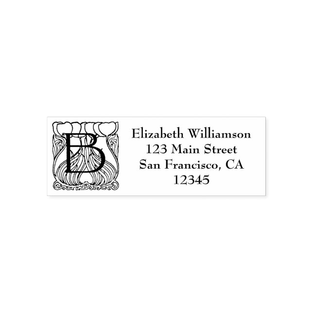 Personalized Stamp with a Monogram Letter A (Design)