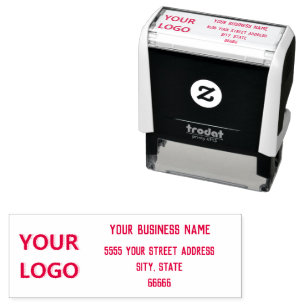 Personalized Stamp with Custom Logo Address Name