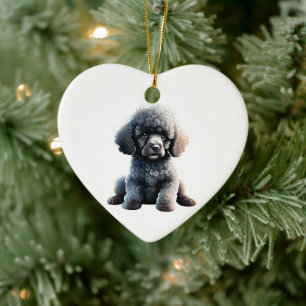 Personalized Standard Poodle Puppy Ceramic Ornament