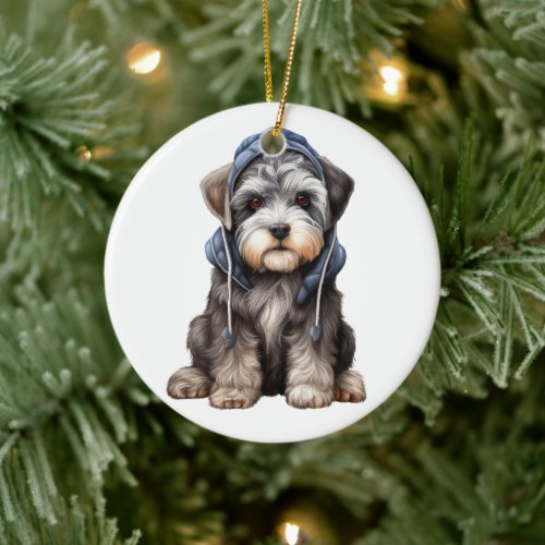 Personalized Standard Schnauzer Dog Ceramic Ornament