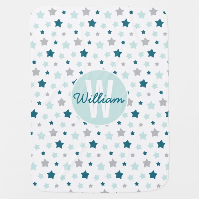 Personalized Star Baby Name Blanket (Front)