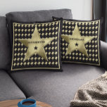 Personalized Star Family Home Movie Theater Throw Pillow at Zazzle