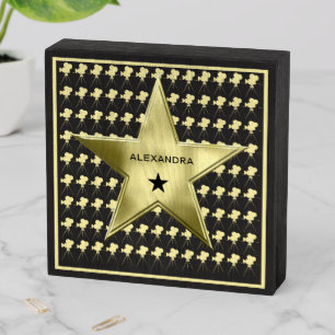 Personalized Star Family Home Movie Theater Wooden Box Sign