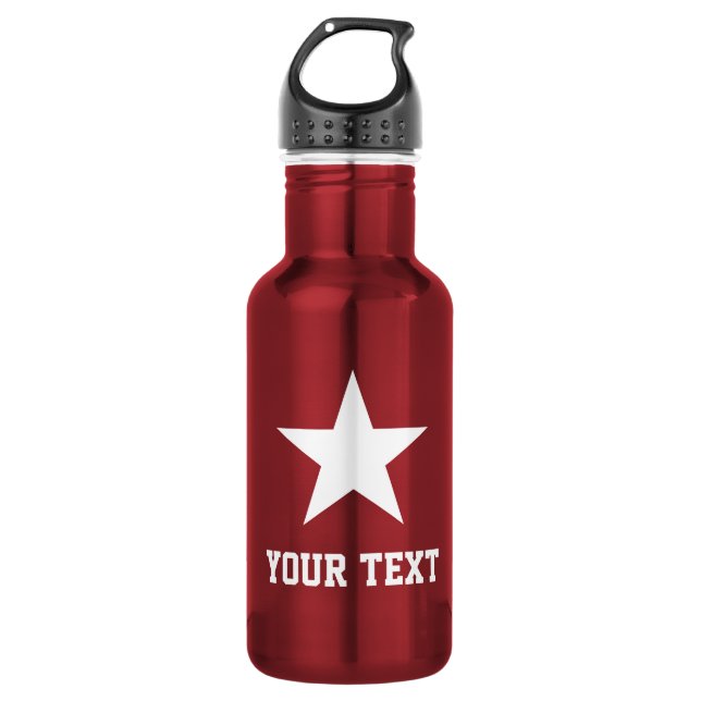 Personalized star logo sports water bottle gift (Front)