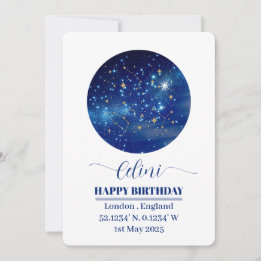 Personalized Star Map Card: Celebrate Your Special Holiday Card