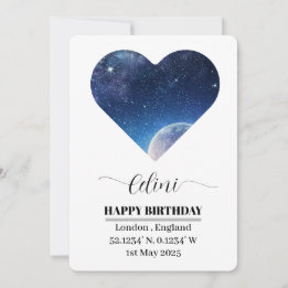 Personalized Star Map Card: Celebrate Your Special Holiday Card