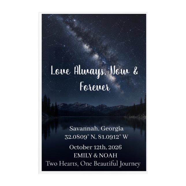 Personalized Star Map Couple Wall Art (Front)