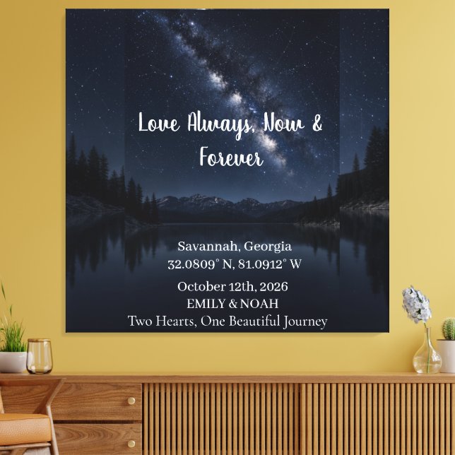 Personalized Star Map Couple Wall Art (Insitu(LivingRoom))
