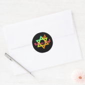 Personalized Star Of David, Butterfly Sticker (Envelope)