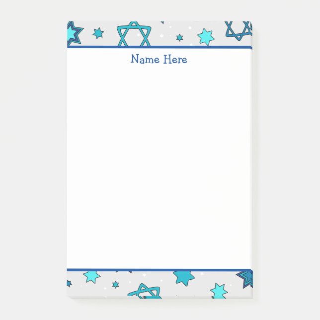 Personalized Star of David Notes (Front)