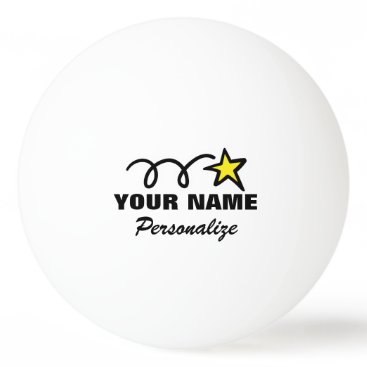 Personalized star ping pong ball for table tennis