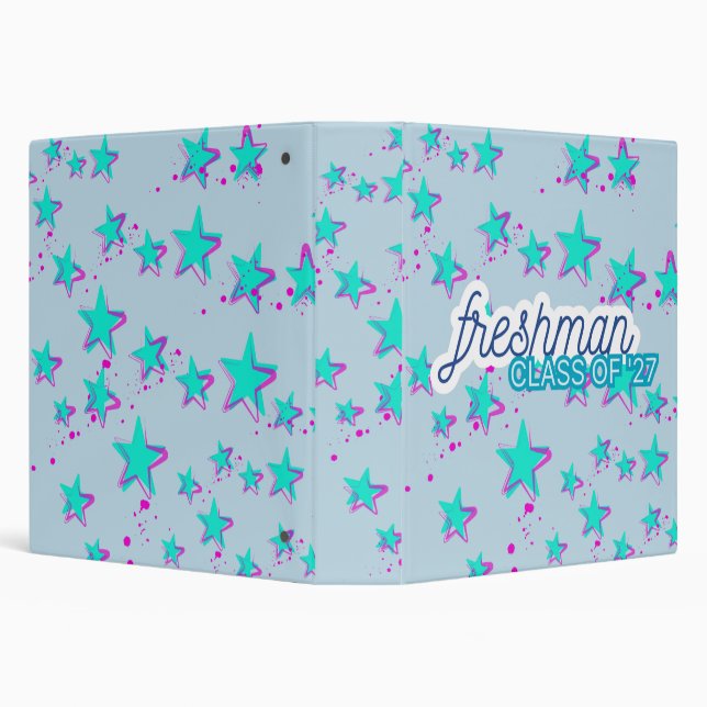 Personalized Star Splatter Class Year Binder (Background)
